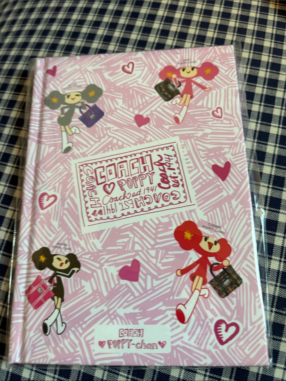 Coach Poppy Chan Pink Illustrated Notebook with poppy pencil set - Picture 3 of 8
